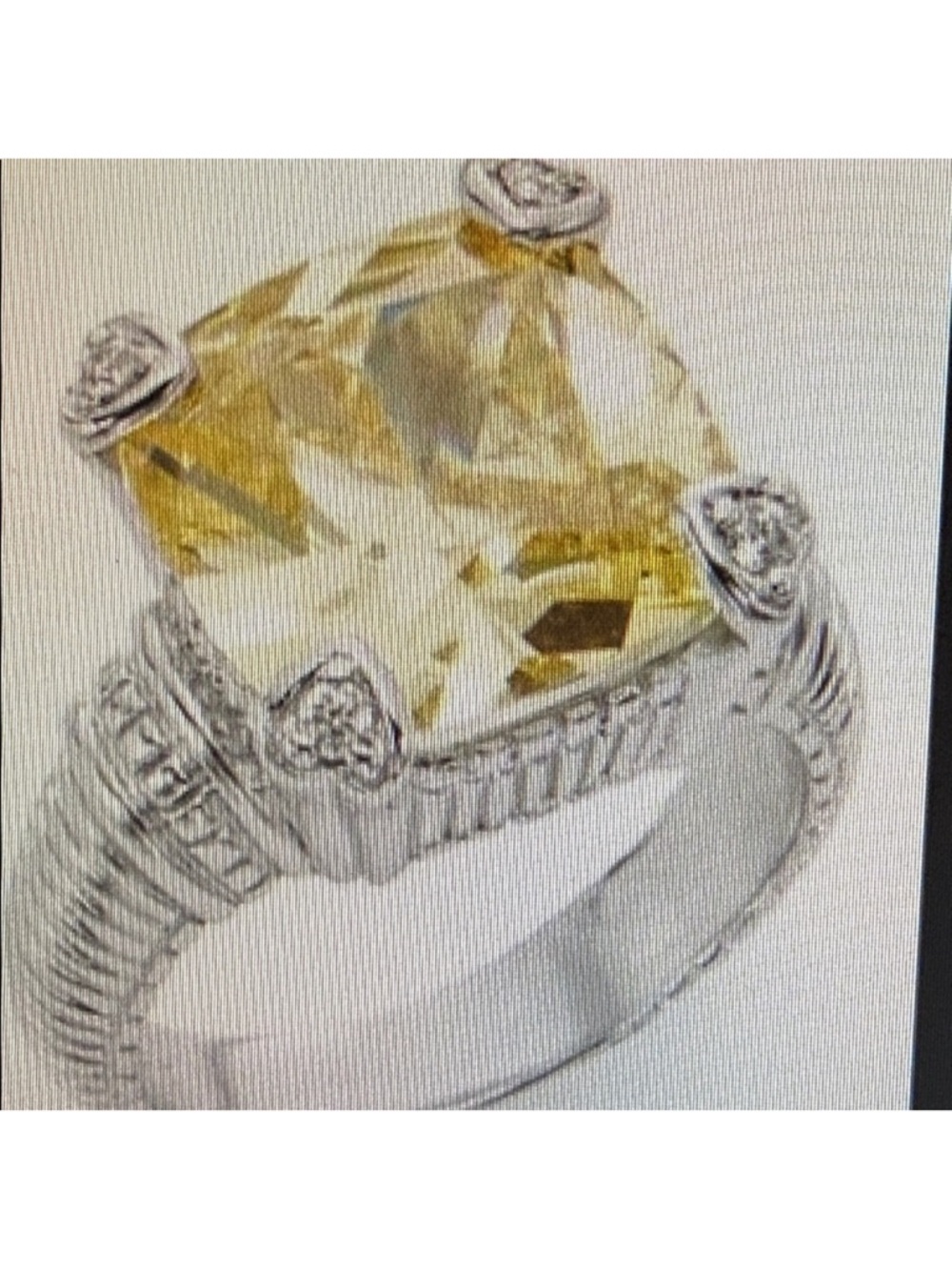 Judith Ripka Canary Yellow Crystal Ring - Picture 8 of 9
